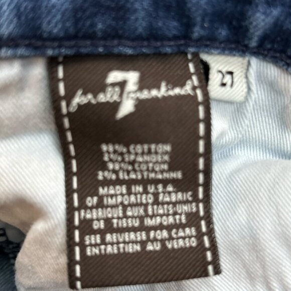 7 For All Mankind Josefina Skinny Boyfriend Jeans Medium Wash Jeans Size 27 - Picture 7 of 11